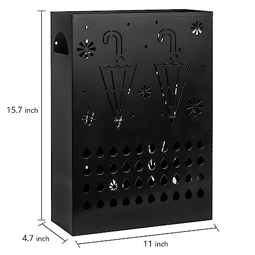 Coloch Metal Umbrella Stand Rack, Freestanding Umbrella Holder Bin Multipurpose Cane Storage Rack with Weighted Base for Umbrella, Walking Stick,