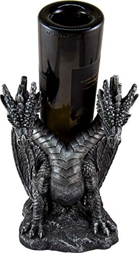 Outstanding Fantasy Wine Bottle Holder Figure - Home Decor Sculpture Decoration with Amazing Detail - Decorative Drinks Rack - Gothic Polyresin S