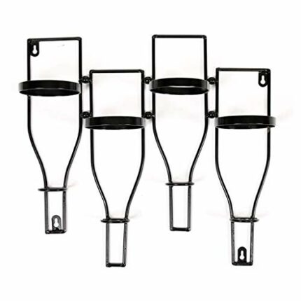 ZYZMH Retro Style Wine Rack, Bar Decoration Wine Rack Personalized Metal Wine Rack, Black