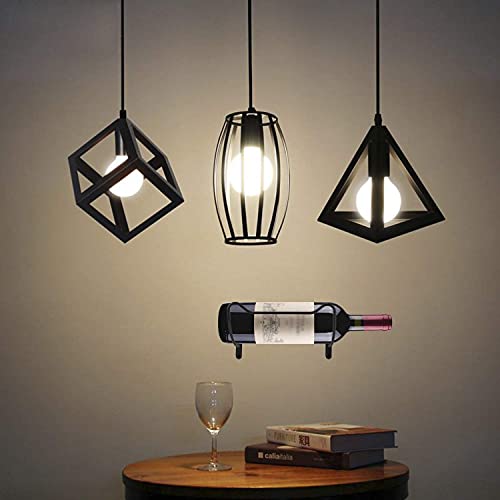 Homtone Wall Mounted Wine Racks 10 Pack Iron Wine Bottle Display Holder Rack Hanging Wine Organizer Rack with Screws for Beverages/Liquor Bottles