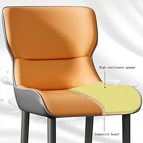 Kitchen Dining Room Furniture Chairs Modern Kitchen Dining Chairs Set Of 2 Water Proof PU Leather Side Chair with Carbon Stee Legs Kitchen Living