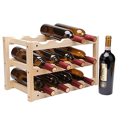 EYLINK Wine Racks, DIY Beer Holder Kitchen Bar Solid Wood Display Shelf Room Wine Cabinet Hotel Wine Bottle Rack