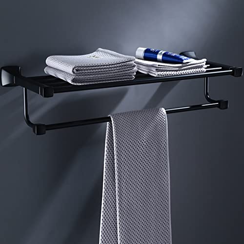 HIGOH Towel Racks,Bathroom Towel Rack Wall Mounted Towel Holder,Towel Rack,Wall-Mounted Alumitowel Holder,Round Design Bathroom Accessories Bath