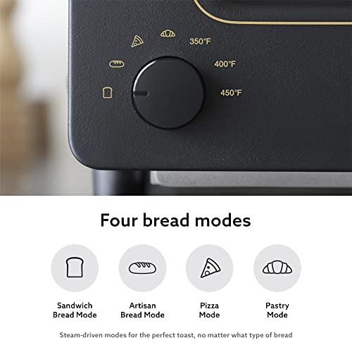 BALMUDA The Toaster | Steam Oven Toaster | 5 Cooking Modes - Sandwich Bread, Artisan Bread, Pizza, Pastry, Oven | Compact Design | Baking Pan | K