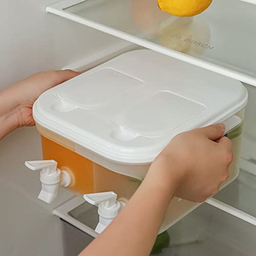 Merrwon Fridge Jug Drinks Chiller,Refrigerator Cold Kettle with Tap,5L Drinks Dispenser with Tap Refillable,Large Dispenser for Making Juice and