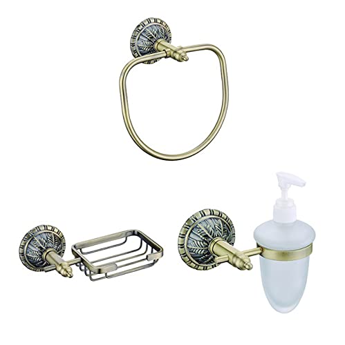 SMLJLQ Antique bathroom rack kit, towel rack rack, toilet paper towel rack, toilet brush
