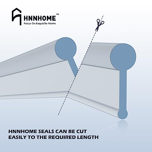 HNNHOME Transparent Folding Glass Bath Shower Screen Door Seal Strip 1 Meter