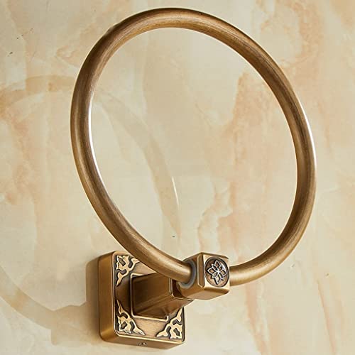 HIGOH Towel Racks,Bath Towel Holder,Bathroom Hand Towel,Solid Alumiwall-Mounted round Antique Brass Color Towel,New Bathroom Towel Holder,Towel R