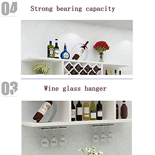 SUCHETA Wooden Wine Racks Wine Cabinet, Wall-Mounted Simple And Modern Dining Room Rack, Decorative Wine Rack, Living Room Home Solid Wood Creati