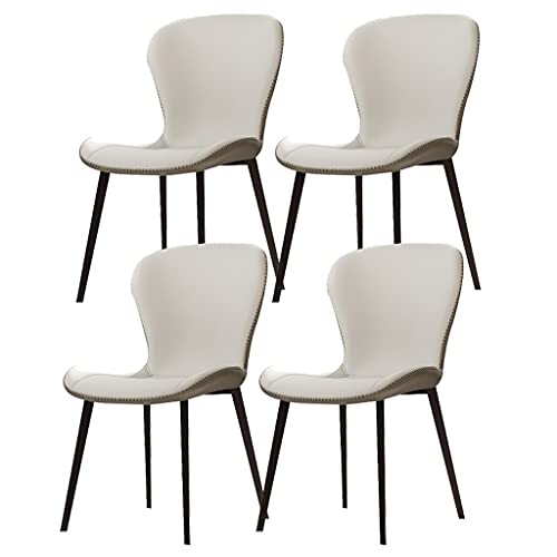 Kitchen Dining Room Furniture Chairs Kitchen Dining Chairs Set Of 4,Water Proof Leather Side Chairs with Carbon Steel Legs Faux Matte Leather Acc