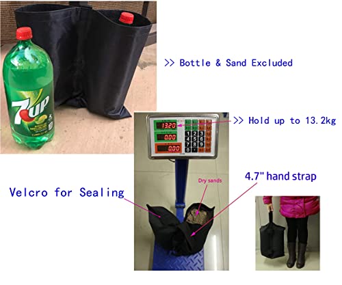 BEISUOSI Balance Weight Sandbags, for Patio Umbrella; Pop Up Tent; Canopy; and Other Outdoor Furniture. 6pcs (Black, 44cm x 46cm) per Package (Ba