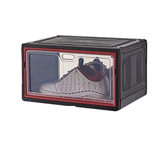 SDFGH Shoe Box Drawer Dormitory Shoe Organizer Shoe Cabinet Folding Space Saving Shoe Cabinet (Color : Argento, Size : 27 * 20 * 37.5cm)