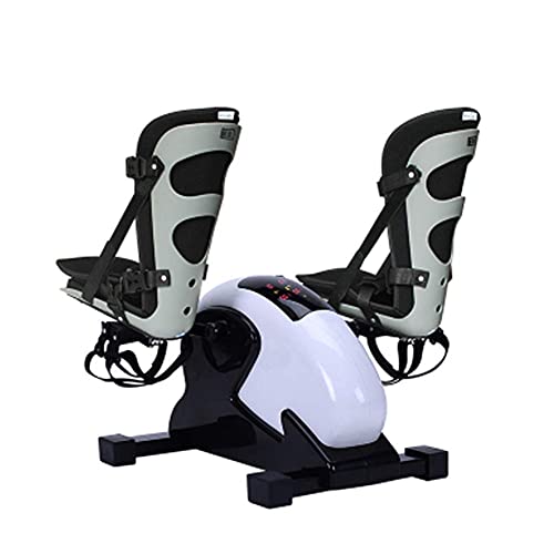 LUNEZY Electric Rehabilitation Exercise Bike Upper Limb Lower Limbs Hand Leg Bicycle Elderly Home Pedal Exerciser Bike, Resistance Adjustable (C)