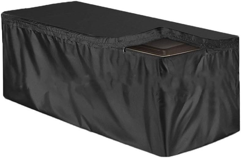 ELR Patio Deck Box Cover, 210D Waterproof Deck Box Defender Cover Dustproof Outdoor Storage Deck Boxes Covers for All-Season (L: 62.2x29.92x27.95