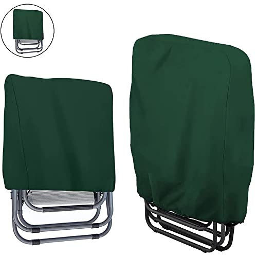 Tiardey Green Chair Cover,Outdoor Folding Chair Cover Waterproof Dustproof and UV Resistant,7.9/13x28x43inch