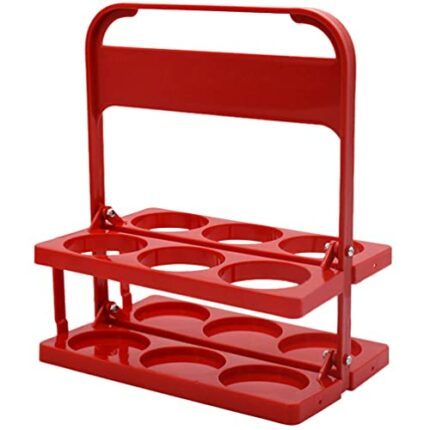 VANZACK Portable Beer Bottle Rack 6 Bottle Beer Drink Carrier Foldable Beverage Storage Rack for Bar and Party