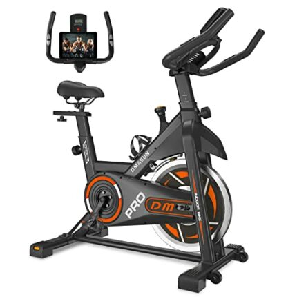 DMASUN Exercise Bike, Indoor Cycling Bike Stationary, Cycle Bike with Comfortable Seat Cushion, Digital Display with Pulse, iPad Holder