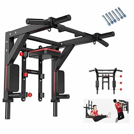 JY&WIN Chin-up bar mounted on the wall, adjustable, reversible, removable, multi-grip wall bracket, chin-up bars for strength training equipment