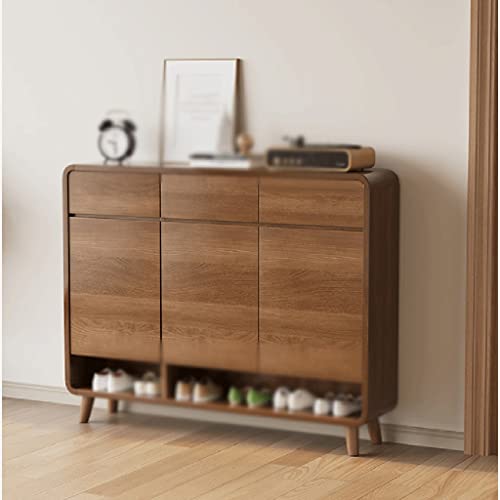 LUKEO Hallway Storage Shoe Cabinet Kitchen Wooden Storage Space Saving Shelf Entryway Bench (Color : 3-pack, Size : Light Grey)