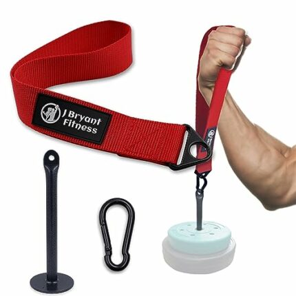J Bryant Fitness Arm Wrestling Training Strap Belt Forearm Exercise Equipment Strengthener and Power Trainer for Cable Machine and Free Weight Wo