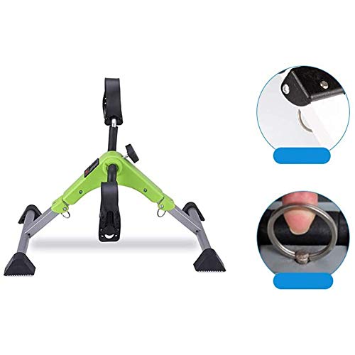 LUNEZY Folding Arm and Leg Pedal Exerciser Indoor Portable Mini Exercise Bike Gym Fitness Leg Cardio Training Resistance Adjustable with LCD Disp