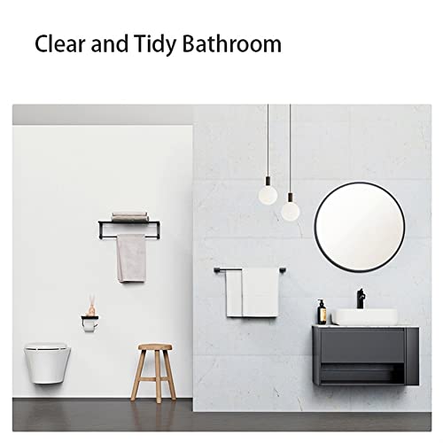 HIGOH Towel Racks,Towel Holder Towel Rail for Bathroom, Towel Bar, Copper Wire Drawing Towel Holders, Double Towel Rail Holder Rack Accessories