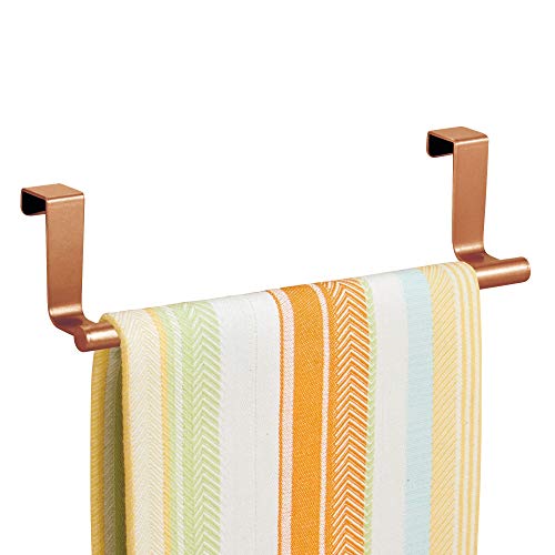 iDesign Over Door Towel Rail, Small Towel Rack Holder for Kitchen, made of Copper