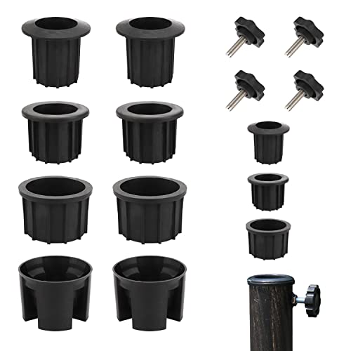 Kingovalley 12 Pcs Umbrella Base Stand Replacement Parts, Patio Umbrella Stand Replacement Parts with 4 Pcs M8 Thread Replacement Hand Knob for P