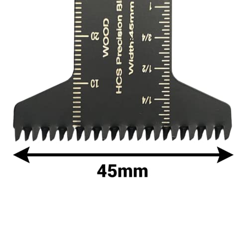 Pack of 10 x 45mm Wide Coarse Oscillating Multi Tool Blades/Wood Cutter Saw Blades Set Compatible with Dremel Fein Multimaster Makita Stanley Wor