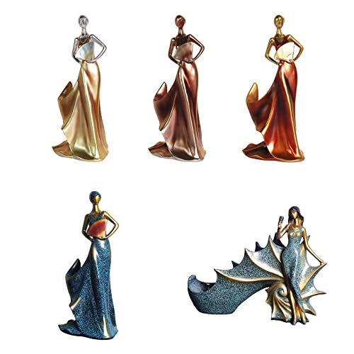 European Nordic Style Wine Rack Folding Fan Beauty Girl Statue Resin Figurines Champagne Bottle Holder Desktop Decor Resin Wine Rack