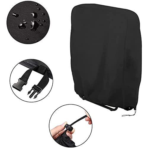 Tiardey Black Chair Cover,Outdoor Folding Chair Cover Waterproof Dustproof and UV Resistant,7.9/13x28x43inch