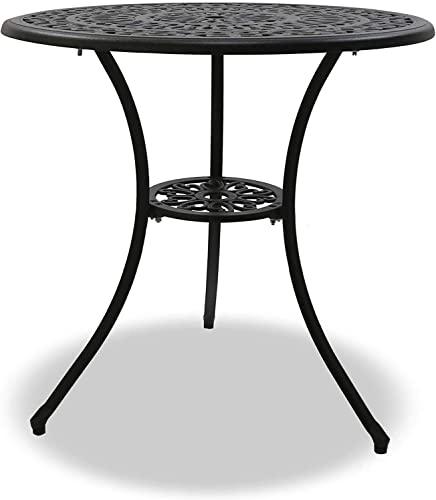 Homeology POSITANO Garden & Patio Black Cast Aluminium Bistro Table