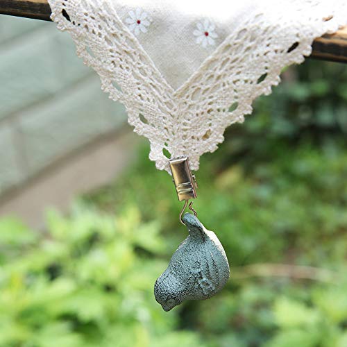 MOVKZACV 4 Pieces Tablecloth Weights Clips, Iron Antique Bird Pendant Tablecloth Clip Weights, Table Cloth Weights Clip On Heavy For Outdoor Tabl