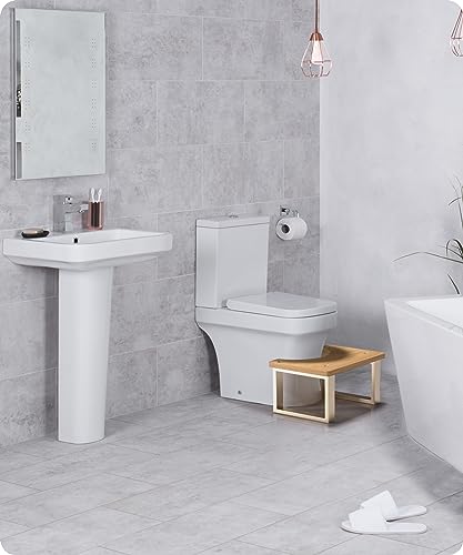 Ergonomic Bathroom Toilet Stool for Healthier Bowel Movements - Easy-to-Use Poop Stool Improves Digestion and Reduces Constipation Comfort Suitab