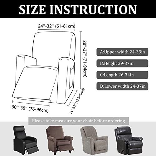 Jaotto Copripoltrona Relax Reclinabile, Fodere Copripoltrona 1 Posto Universal, Modern Copripoltrona Relax Reclinabile Con Bag Lavabile, Copertur