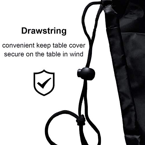 FOUNDOVE Garden Table Covers Waterproof Rectangular, Patio Furniture Covers with Windproof and Anti-UV design, Protective Cover for Garden Table