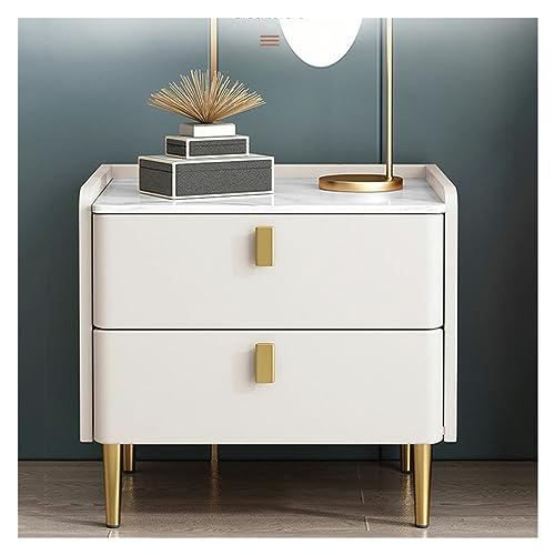 JYDQM Bedside Cabinet Home Bedroom Rock Panel Bed Side Cabinet Northern Europe Real Polar Storage Cabinet