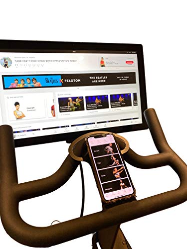 PELOGADGET Phone and Tablet Mount Holder for Original Peloton Exercise Bike | Anti-Slip Steel Tray for iPhone, iPad Mini, iPad Pro, and iPad Air