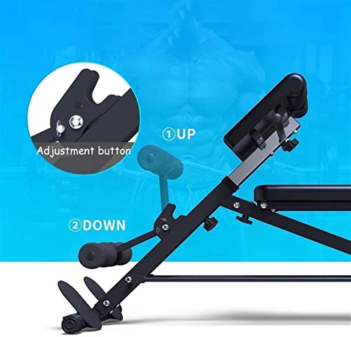 Push Up Bar Stands Adjustable Ab Bench Multi-Workout Sit Up Bench Hyper Back Extension Abdominal Weight Bench With Flat/Decline/Sit Up For Commer