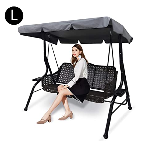 Swing Chair Canopy Replacement 3 Seater Garden Swing Seat Canopy Cover Garden Hammock Cover Waterproof Rip Proof Replacement Canopy for Garden Sw