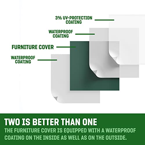 GardenGloss® Garden Furniture Cover Waterproof XXL (250 x 210 x 90cm) - Made of Extremely Tear-Resistant and Durable Material - With Added UV Pro