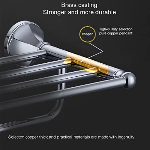 HIGOH Towel Racks,Bathroom Towel Rack Wall Mounted Towel Holder,Retro All-Copper Bathroom Towel Rack,Nordic Bathroom Wall-Mounted Towel Holder Ha