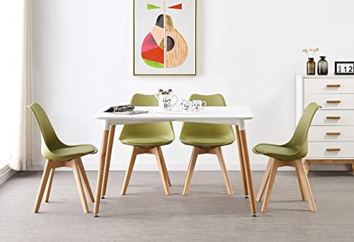 P&N Homewares Dining Table and Chair Set, White/Navy Blue, One Size