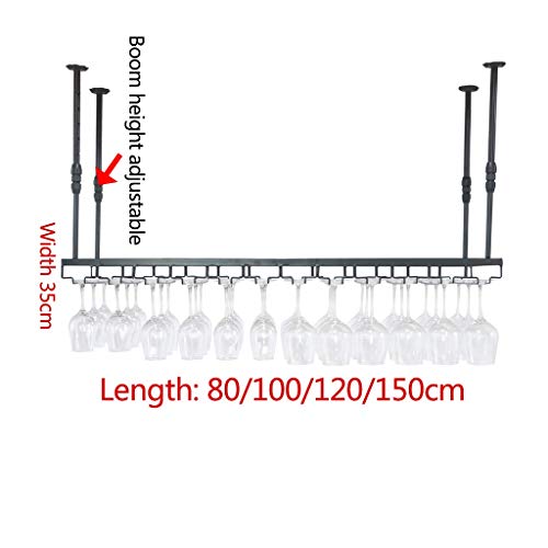 Stylish Simplicity Down Wine Rack Simple Style Retro Wrought Iron Metal Living Room Bar Display Wine Rack Home Goblet Rack - Restaurant Kitchen B