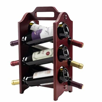 ZYZMH European Creative Wine Rack, Solid Wood Wine Bottle Rack Wooden Shelf Home Decoration