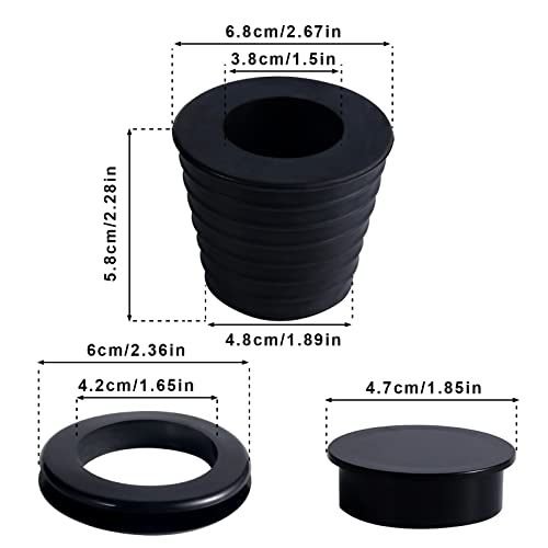 LUTER 2pcs Patio Table Umbrella Hole Rings and Caps, Plastic Umbrella Hole Ring and Cap Set for Outdoor Activities Fits Umbrella Poles Up to 1.5