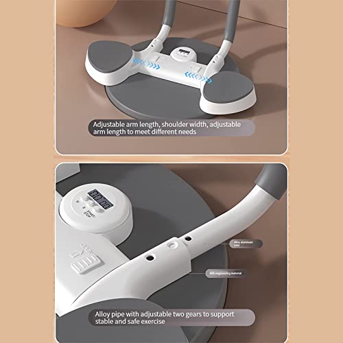 BETRAM Smart Plank Trainer, Portable Plank Abdominal Muscle Trainer, Multi-Function Timing Trainer with Timer, Home Fitness Equipment, Black whit