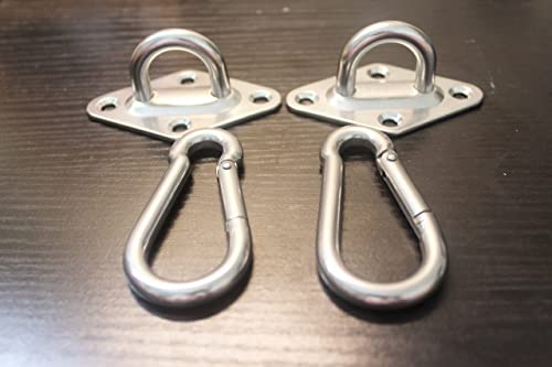 MHMYDZ 1000 lb Capacity Heavy Duty Hammock Hanging kit Ultra Durable Hammock Hooks Carabiners for Hammock Stand Hammocks Swing Chair,Multiple Ind