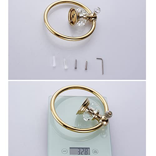 HIGOH Towel Racks, Bath Towel Holder,Bathroom Hand Towel,Bathroom European-Style Crystal Towel,Rose Towel Rack,Bathroom Storage Hardware Towel Ha