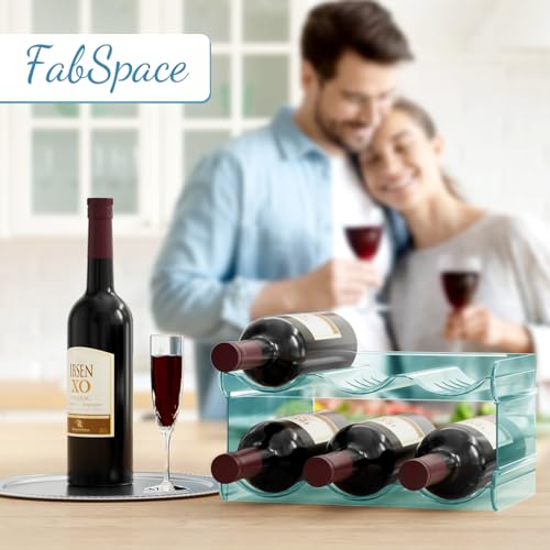 Fabspace Water Bottle Organizer, Stackable Water Bottle Holder for Kitchen Pantry, Fridge, Cabinet, Stackable Cup Holder for Wine, Water, Drink-2